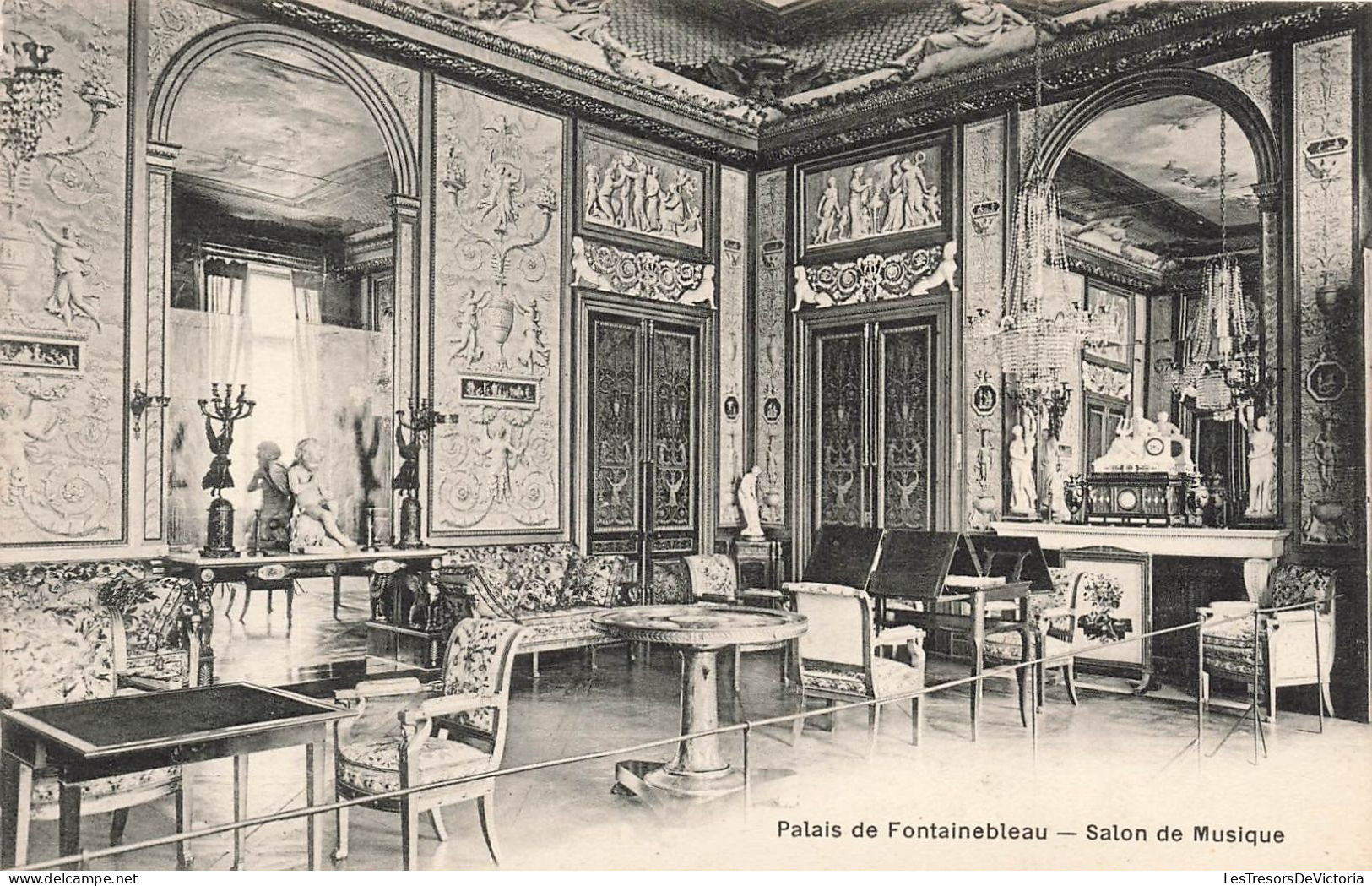 FRANCE - Fontainebleau - Salon De Musique Du Palais - Carte Postale Ancienne - Fontainebleau