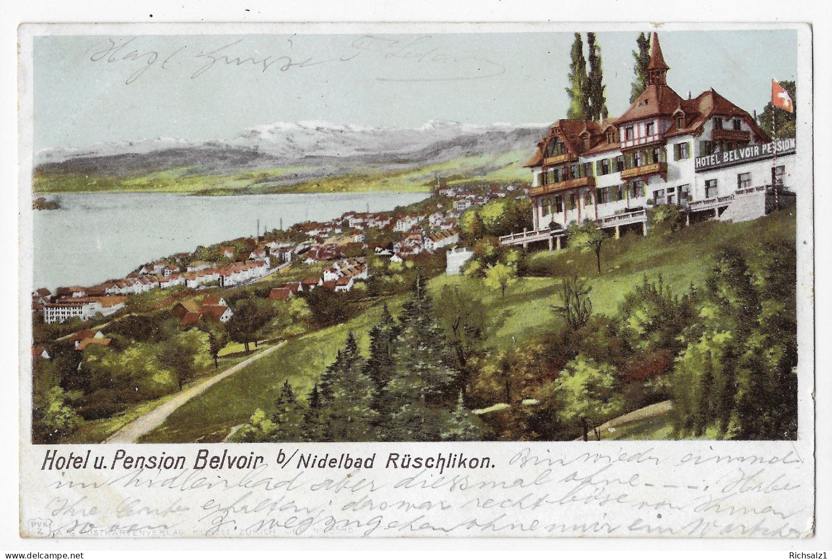 Heimat Zürich :  Hotel U. Pension Bevoir B/Nidelbad Rüschlikon Um 1901 - Rüschlikon