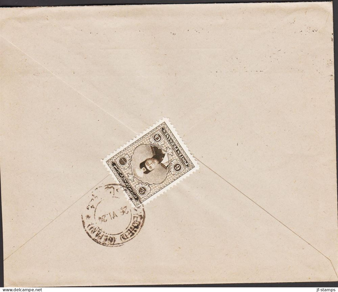 1924. POSTES PERSIENNES. Ahmad Schah Kadschar 6 Ch On Fine Envelope Cancelled MECHED 26 VI 24 + At Arrival... - JF543339 - Iran