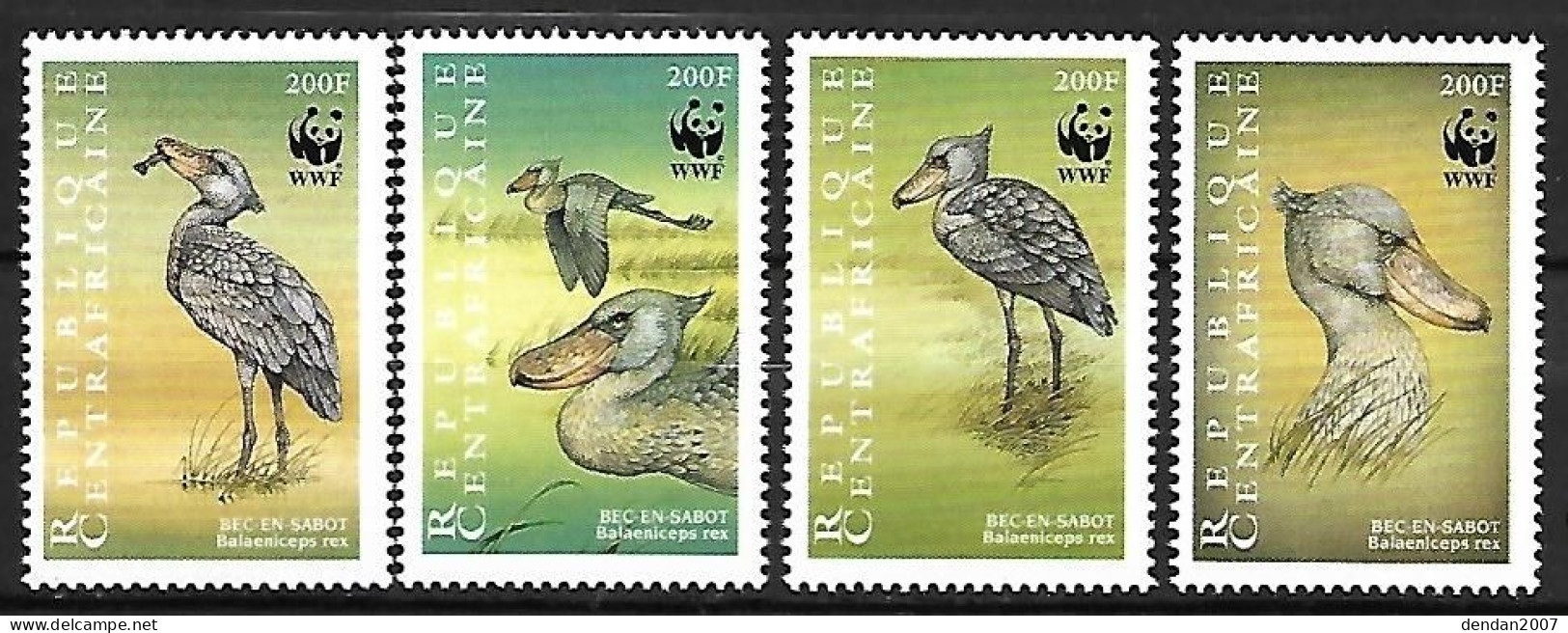 Central Africa : MNH ** 1996 :   Shoebill  -  Balaeniceps Rex - Picotenazas & Aves Zancudas