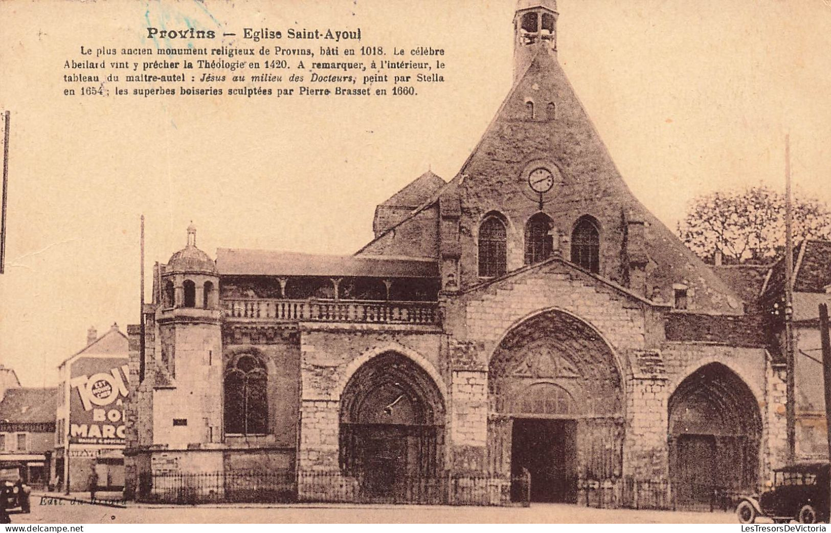 FRANCE - Provins - Vue Générale De L'église Saint Ayoul- Carte Postale Ancienne - Provins