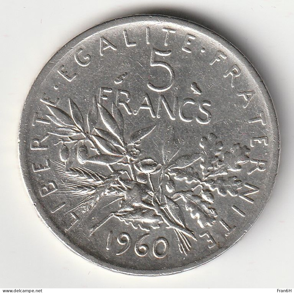 5 Francs Argent 1960 - Silver - - 5 Francs