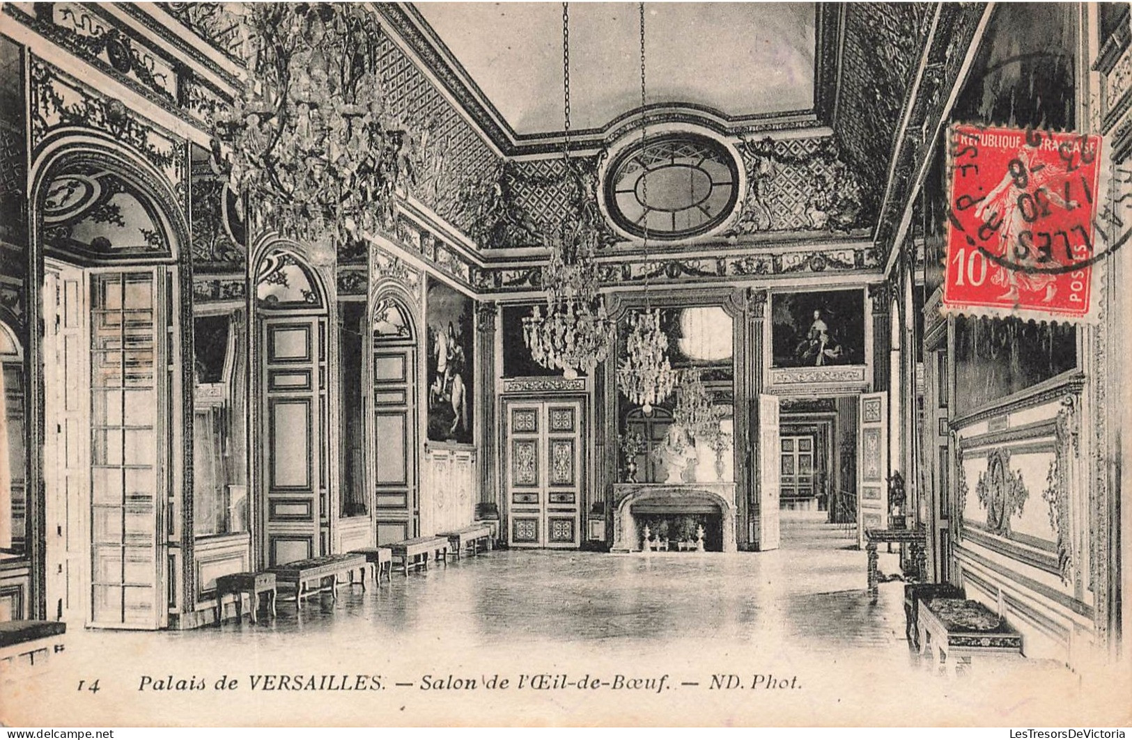 FRANCE - Palais De Versailles - Vue Sur Le Salon De L'Oeil De Boeuf - ND - Carte Postale Ancienne - Versailles (Château)