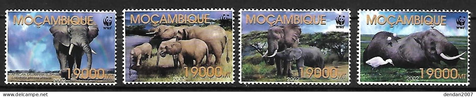 Mozambique - MNH ** 2002 : Elephants - Olifanten