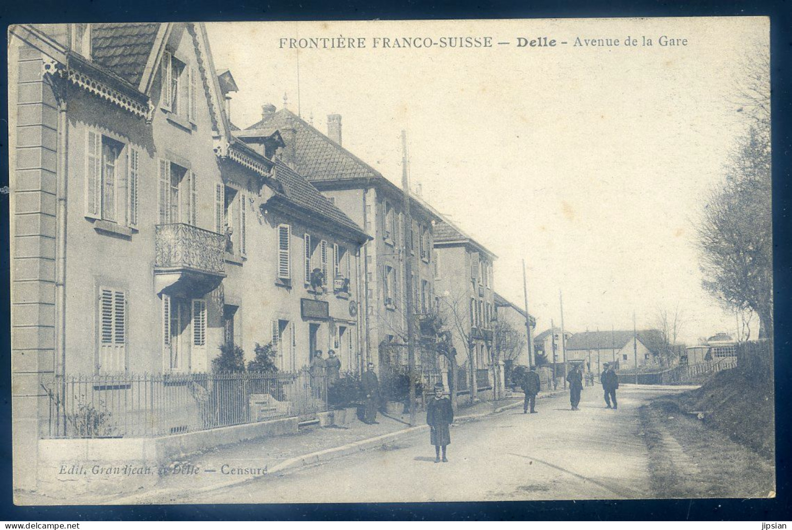 Cpa Du 90 Frontière Franco Suisse - Delle - Avenue De La Gare   STEP123 - Delle