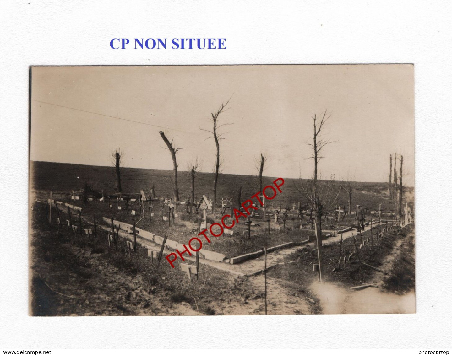 CP NON SITUEE-CIMETIERE-Friedhof-Tombes-CARTE PHOTO Allemande-GUERRE 14-18-1 WK-Militaria- - Soldatenfriedhöfen