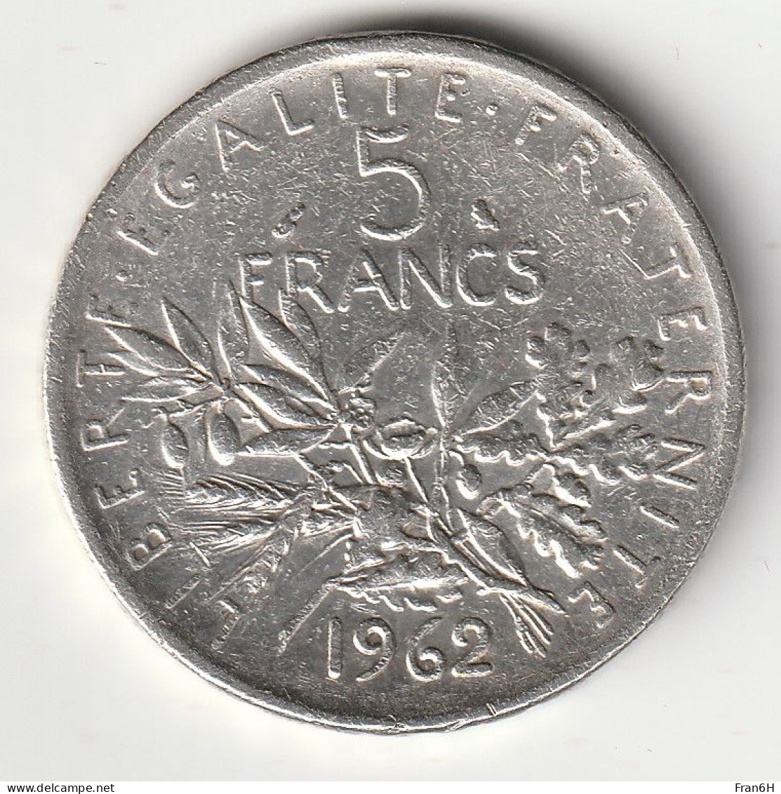 5 Francs Argent 1962 - Silver - - 5 Francs