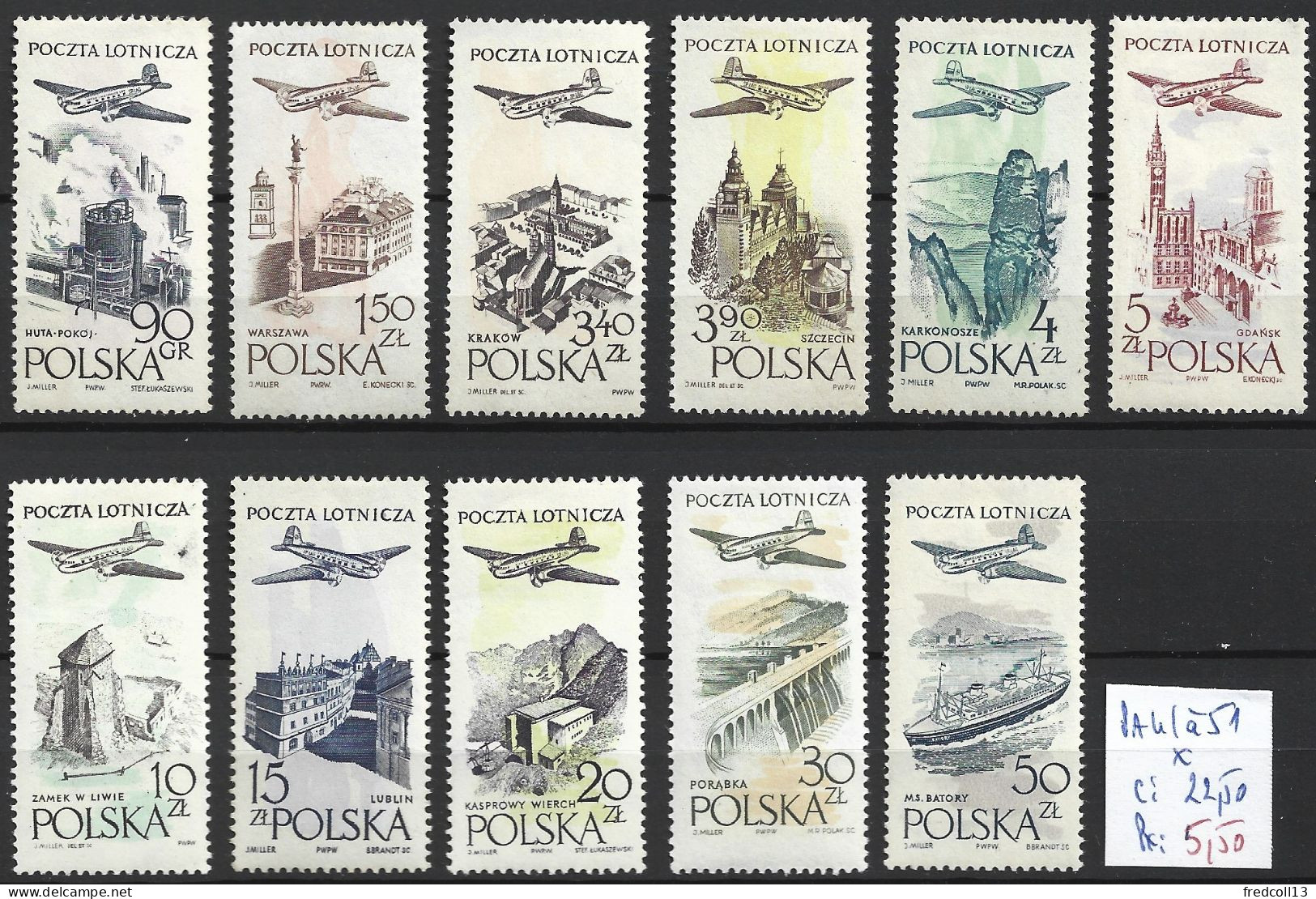 POLOGNE PA 41 à 51 * Côte 22.50 € - Nuevos