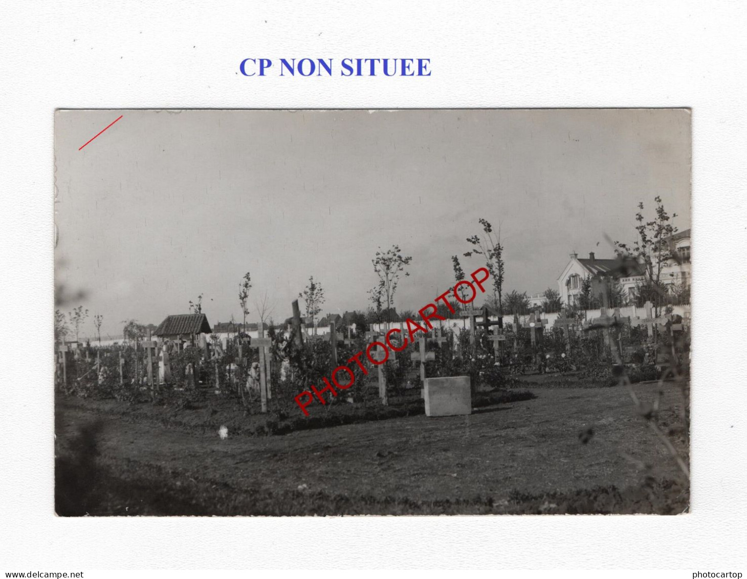 CP NON SITUEE-CIMETIERE-Friedhof-Tombes-CARTE PHOTO Allemande-GUERRE 14-18-1 WK-Militaria- - Cimetières Militaires