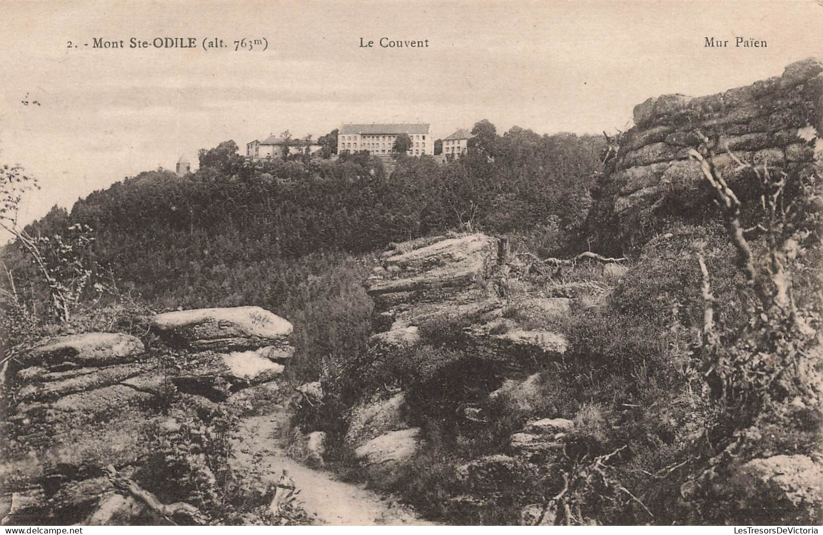 FRANCE - Mont Saint Odile - Vue Sur Le Couvent Et Le Mur Paiën- Carte Postale Ancienne - Sainte Odile