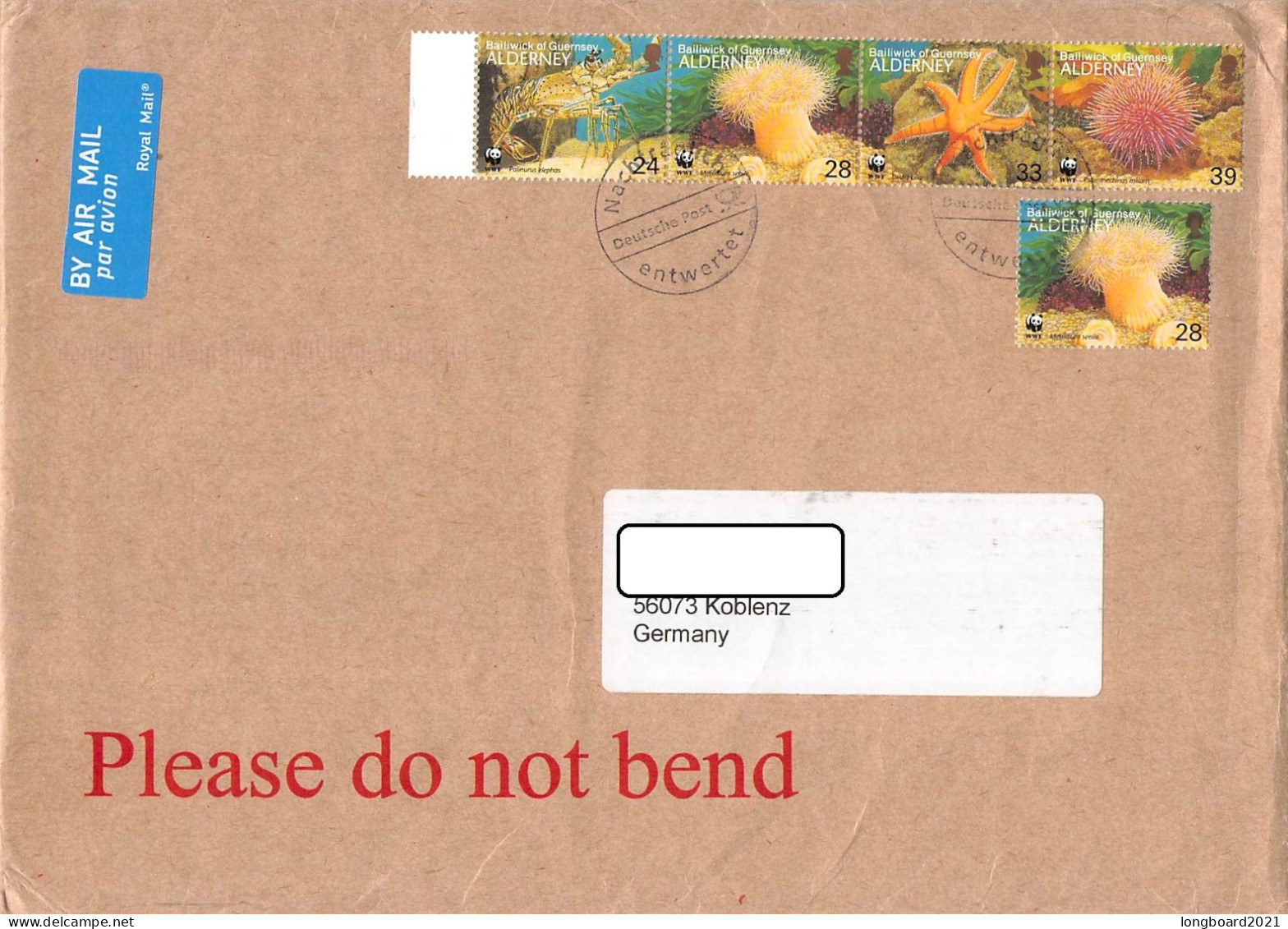 ALDERNEY - AIR MAIL - GERMANY -WWF- /6135 - Alderney