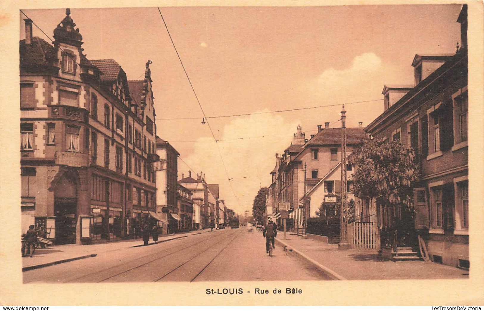 FRANCE - Saint Louis - Vue Sur La Rue De Bâle - Carte Postale Ancienne - Saint Louis