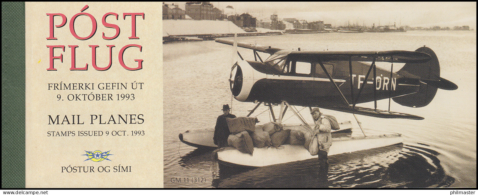 Island Markenheftchen 6 Tag Der Briefmarke - Postflugzeuge, ** Postfrisch - Markenheftchen