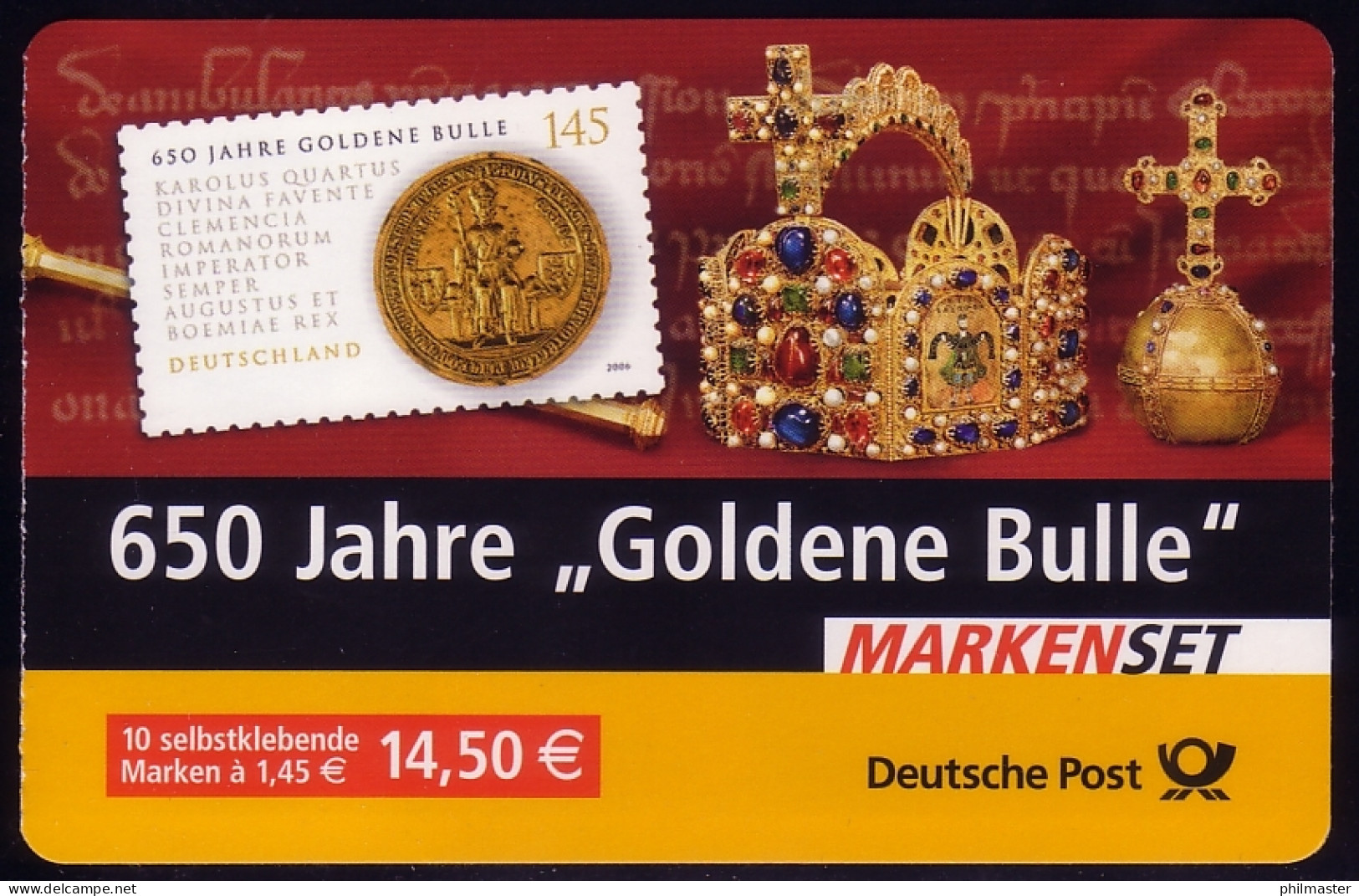 62IbA MH Goldene Bulle **, Postfrisches Markenheftchen 15/75 Grad - 2001-2010