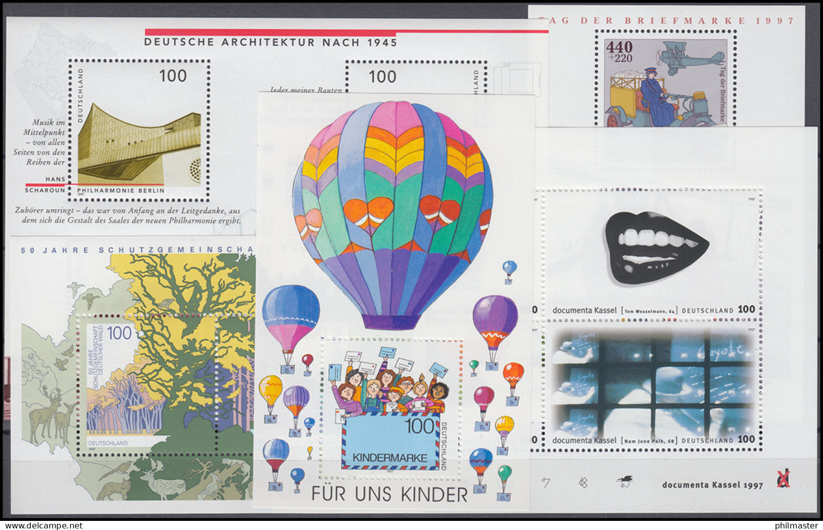 1895-1964 Bund-Jahrgang 1997 Kpl. Ecken Oben Rechts ** Postfrisch - Collections Annuelles
