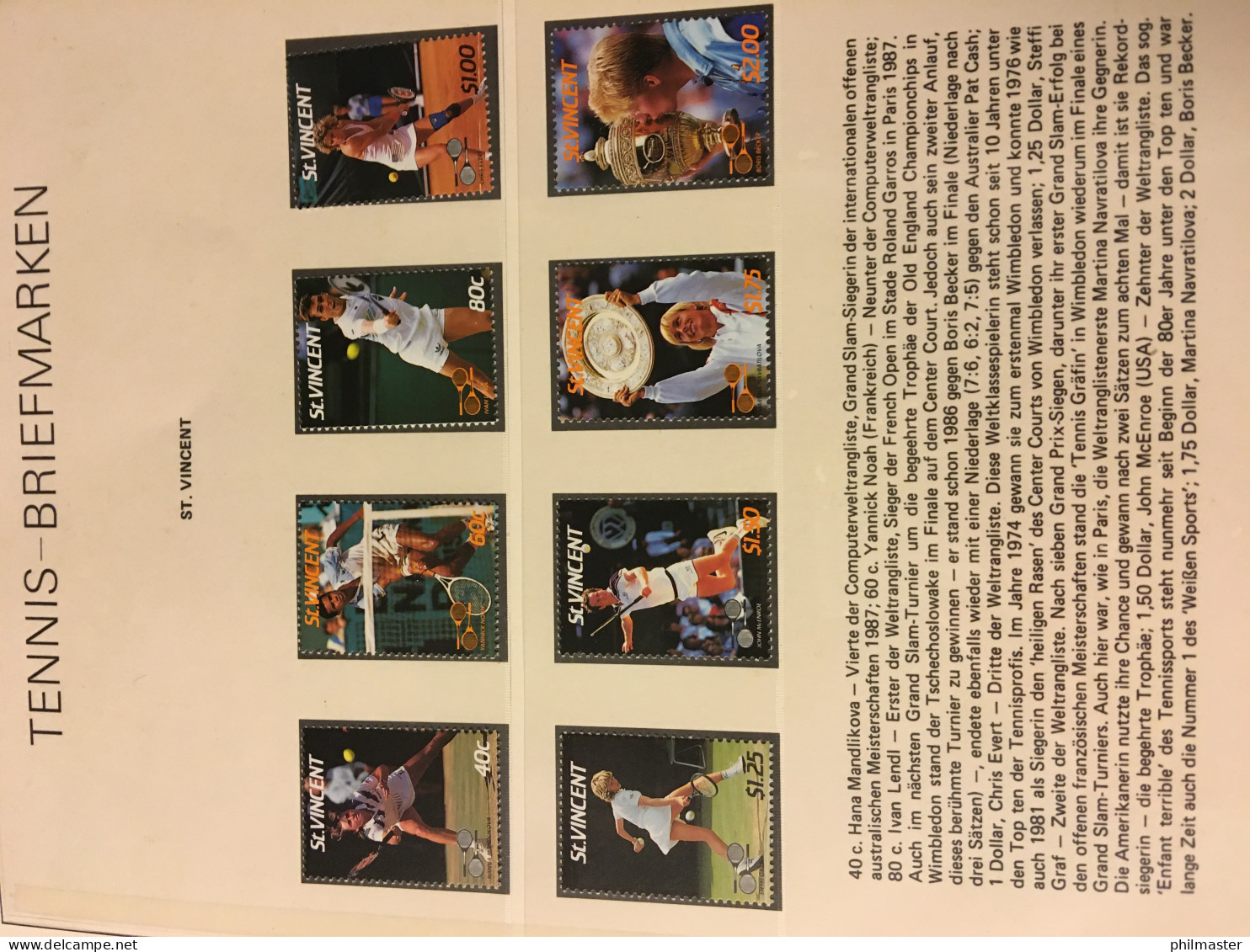 Tennis - der weiße Sport, Sammlung im Lindner-Vordruckringbinder aus Abo, **