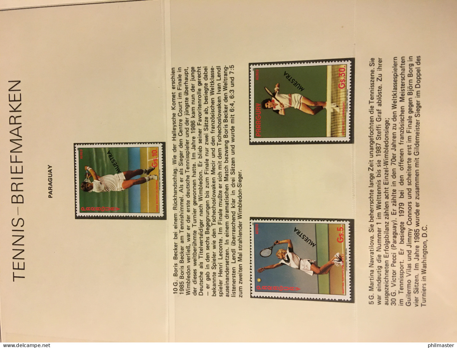 Tennis - der weiße Sport, Sammlung im Lindner-Vordruckringbinder aus Abo, **