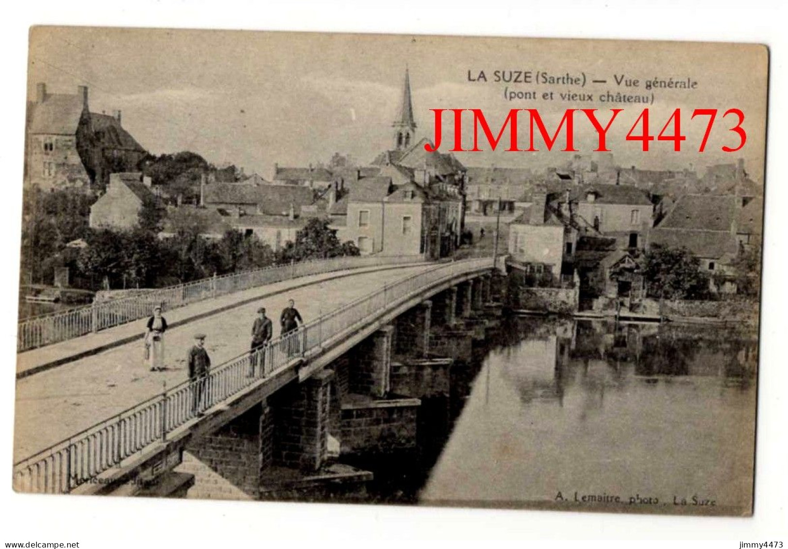 CPA - LA SUZE En 1913 (Sarthe) Vue Générale ( Pont Et Vieux Château ) - Edit. Moriceau - La Suze Sur Sarthe