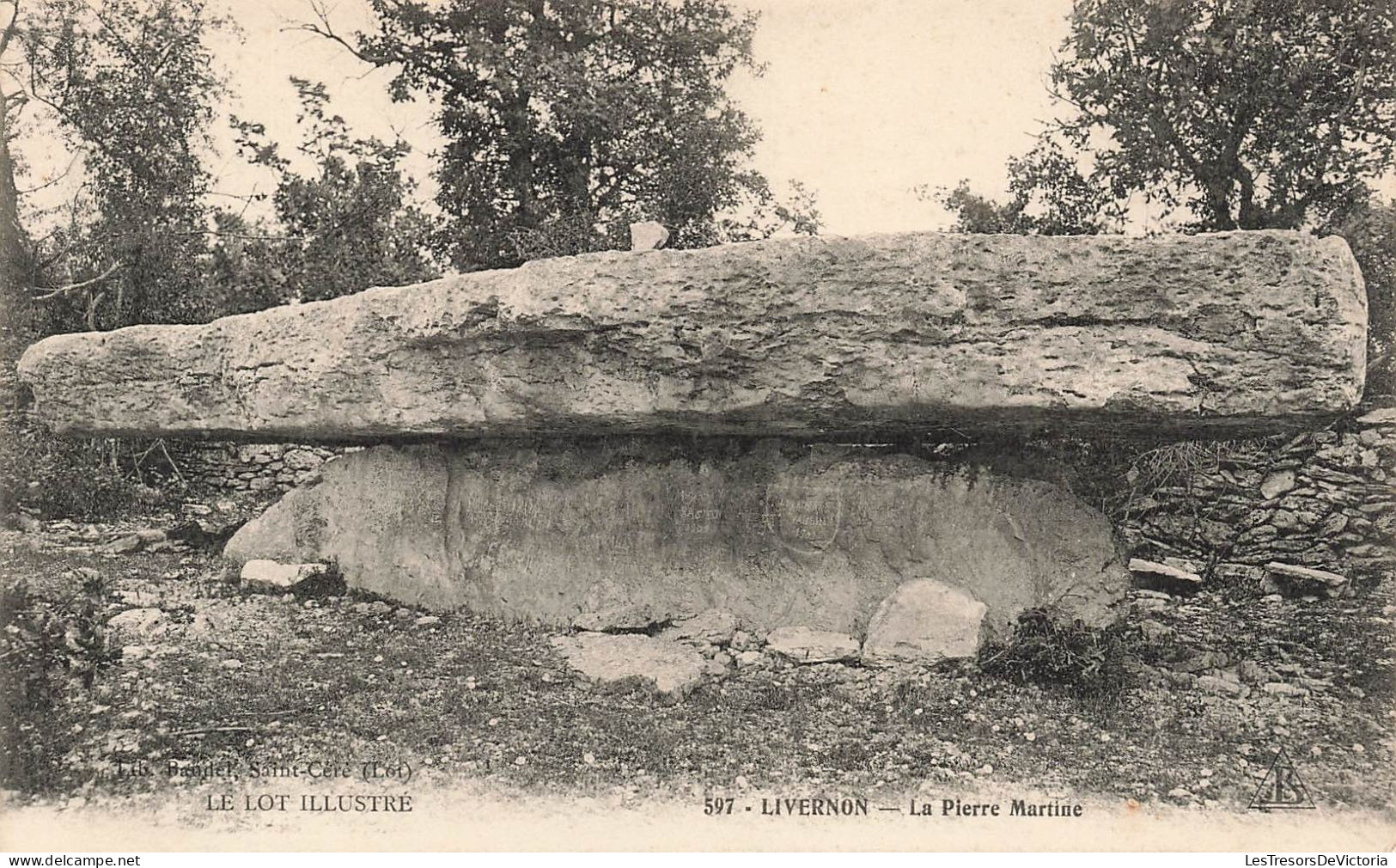 FRANCE - Livernon - La Pierre Martine - Carte Postale Ancienne - Livernon