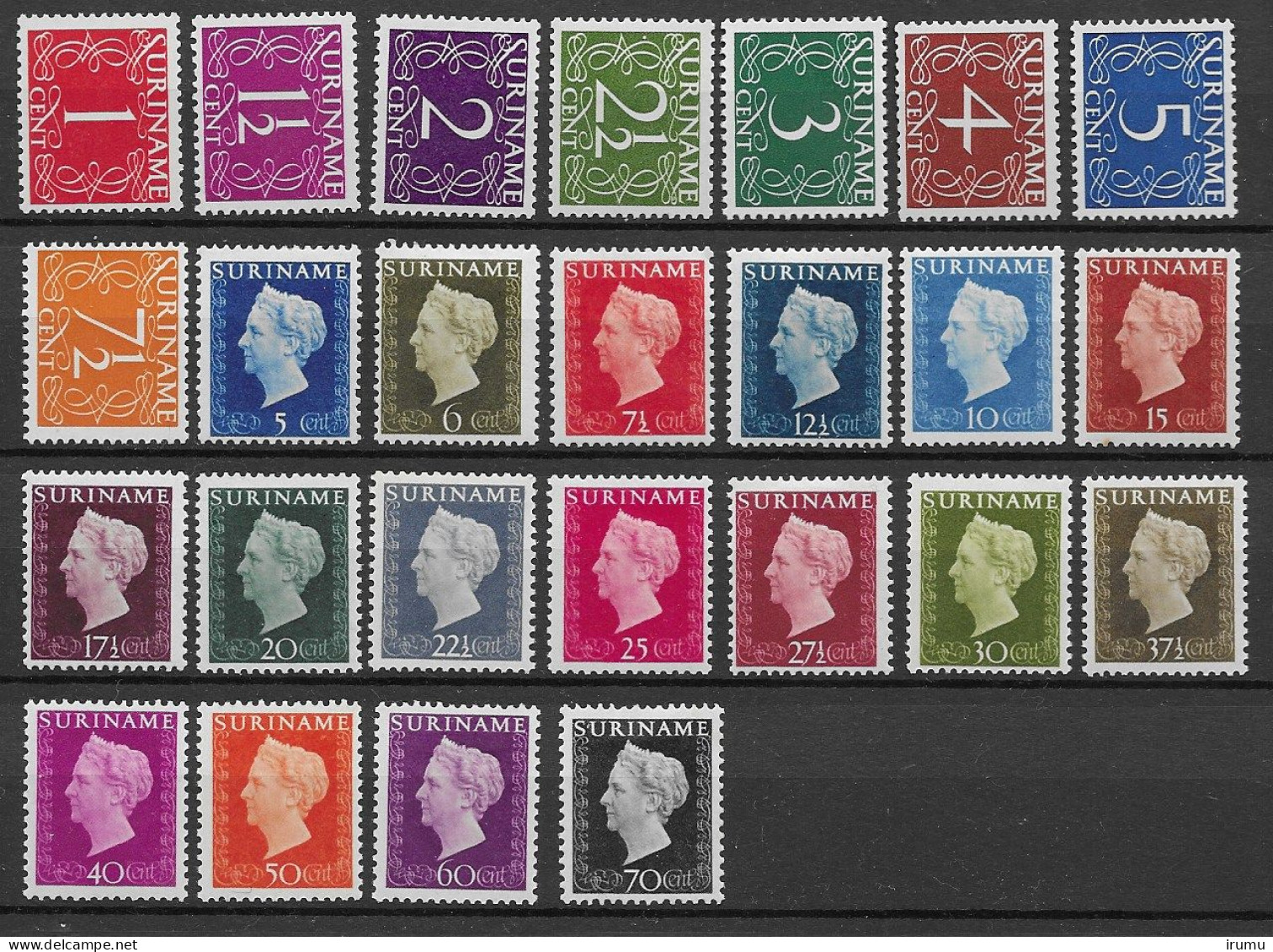 Suriname 1948, NVPH 249-73 MH, Kw 42 EUR (SN 2659) - Suriname ... - 1975