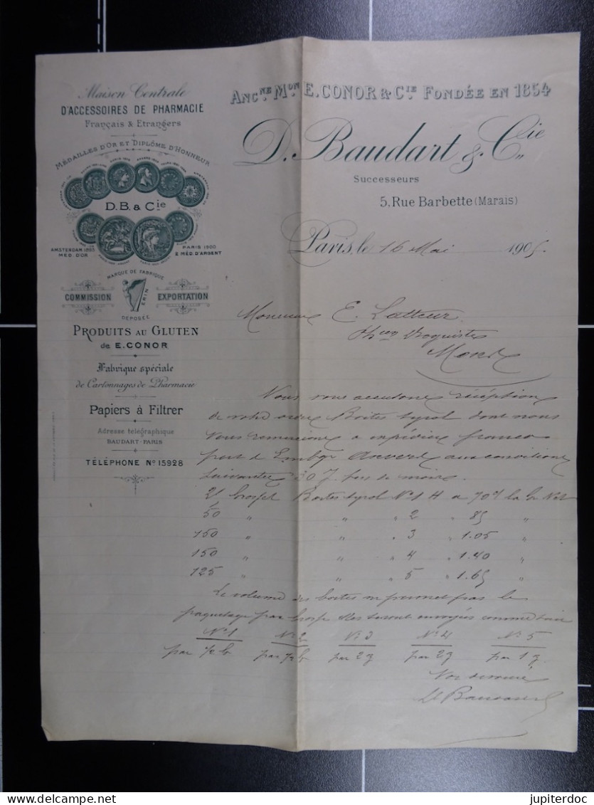 Maison Centrale D'Accessoires De Pharmacie D.Baudart & Cie Paris  /9/ - Drogisterij & Parfum