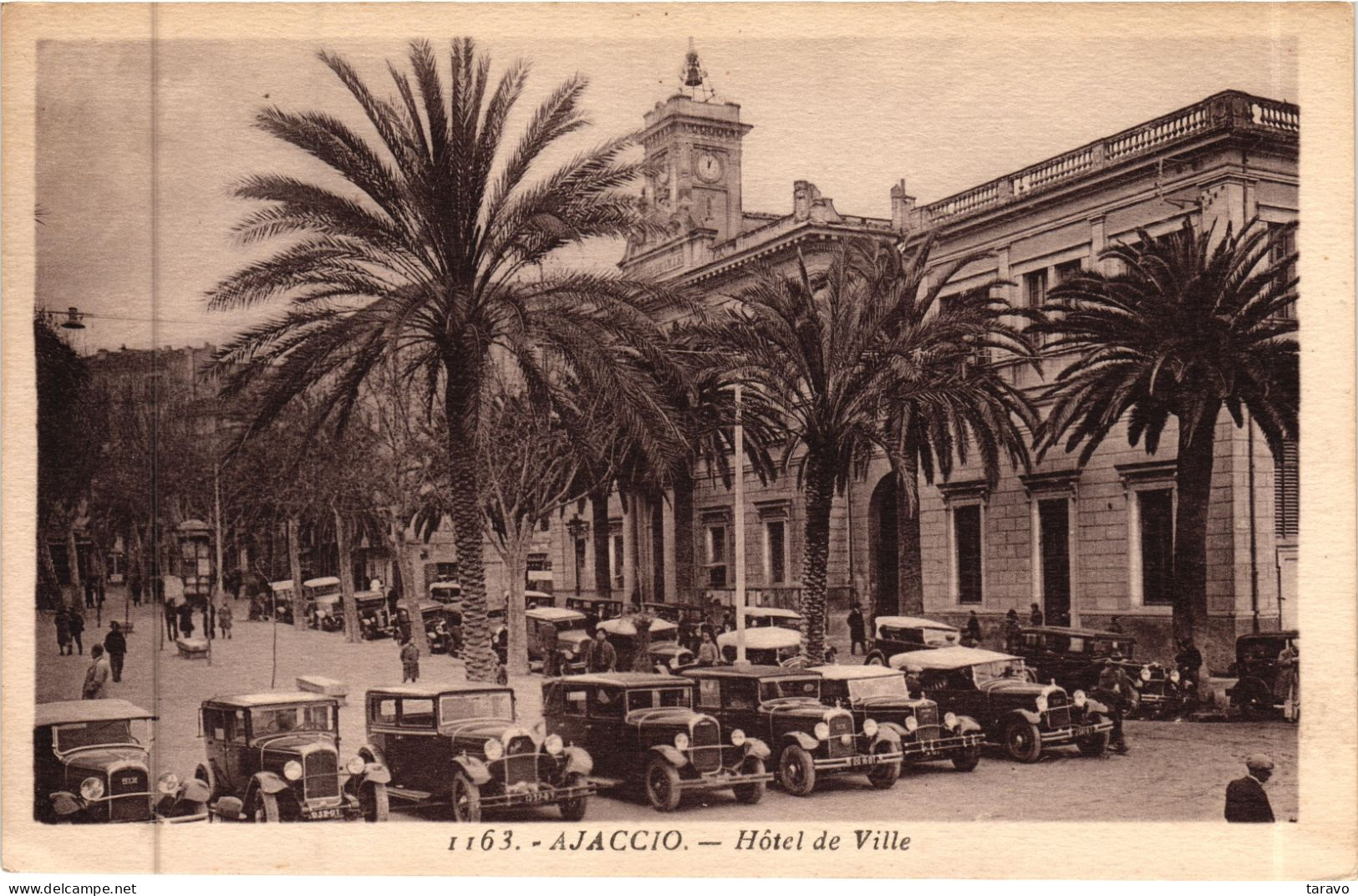 CORSE - AJACCIO - Automobiles (taxis) Devant Hôtel De Ville (pendant Les Etats Généraux De La Corse En Septembre 1934) - Ajaccio