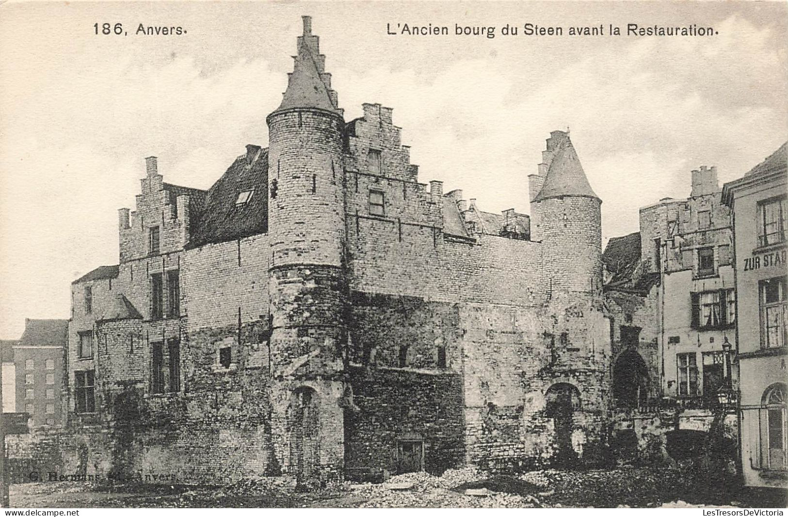 BELGIQUE - Anvers - Vue Sur L'ancien Bourg Du Steen Avant La Restauration - Vue Générale - Carte Postale Ancienne - Autres & Non Classés