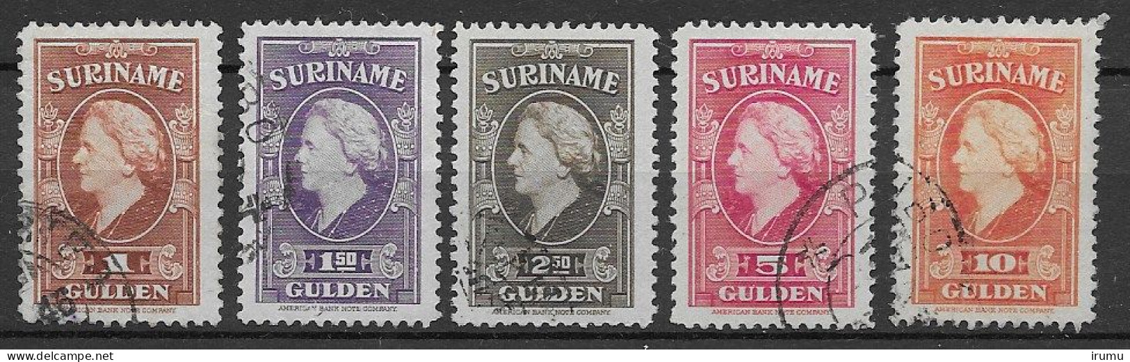 Suriname 1945, NVPH 239-43, Kw 55 EUR (SN 2662) - Surinam ... - 1975