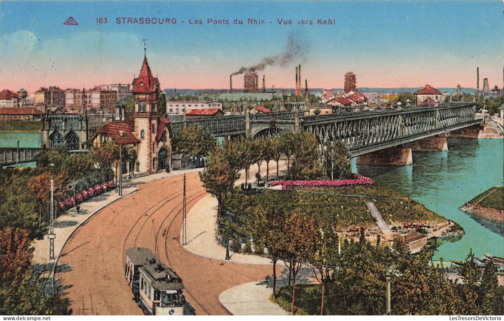 FRANCE - Strasbourg - Les Ponts Du Rhin - Vue Vers Khel - Colorisé - Carte Postale Ancienne - Strasbourg