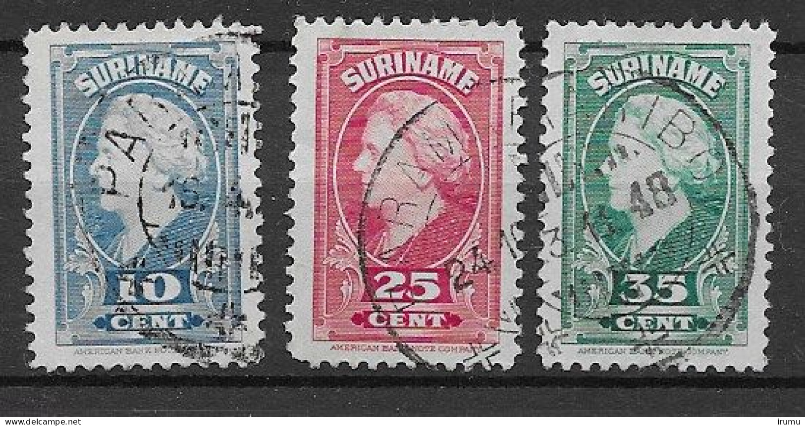 Suriname 1945, 3 Zegels, Kw 13 EUR (SN 2665) - Surinam ... - 1975