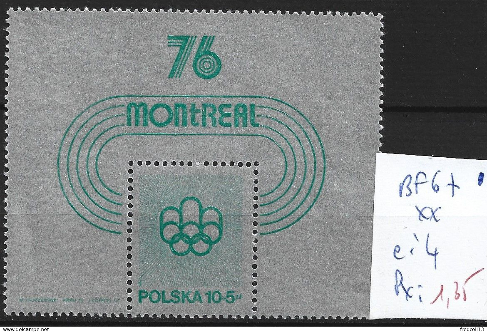 POLOGNE BF 67 ** Côte 4 € - Zomer 1976: Montreal