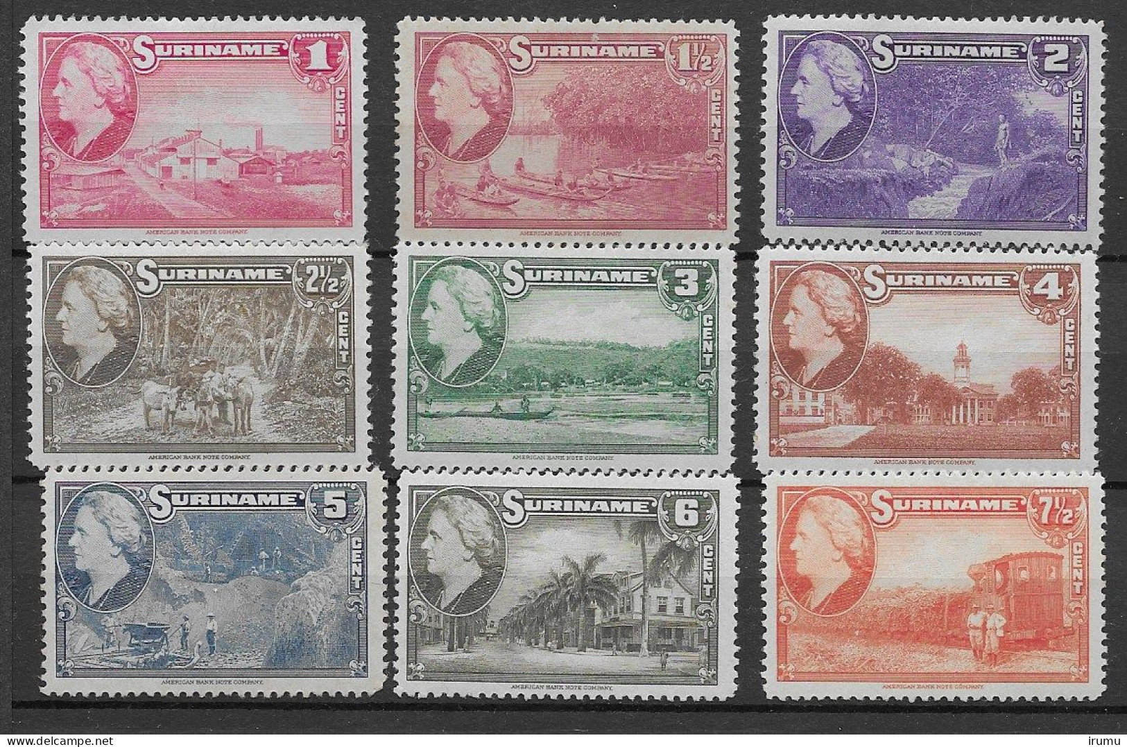 Suriname 1945, NVPH 220-28 MH, Kw 20 EUR (SN 2667) - Suriname ... - 1975