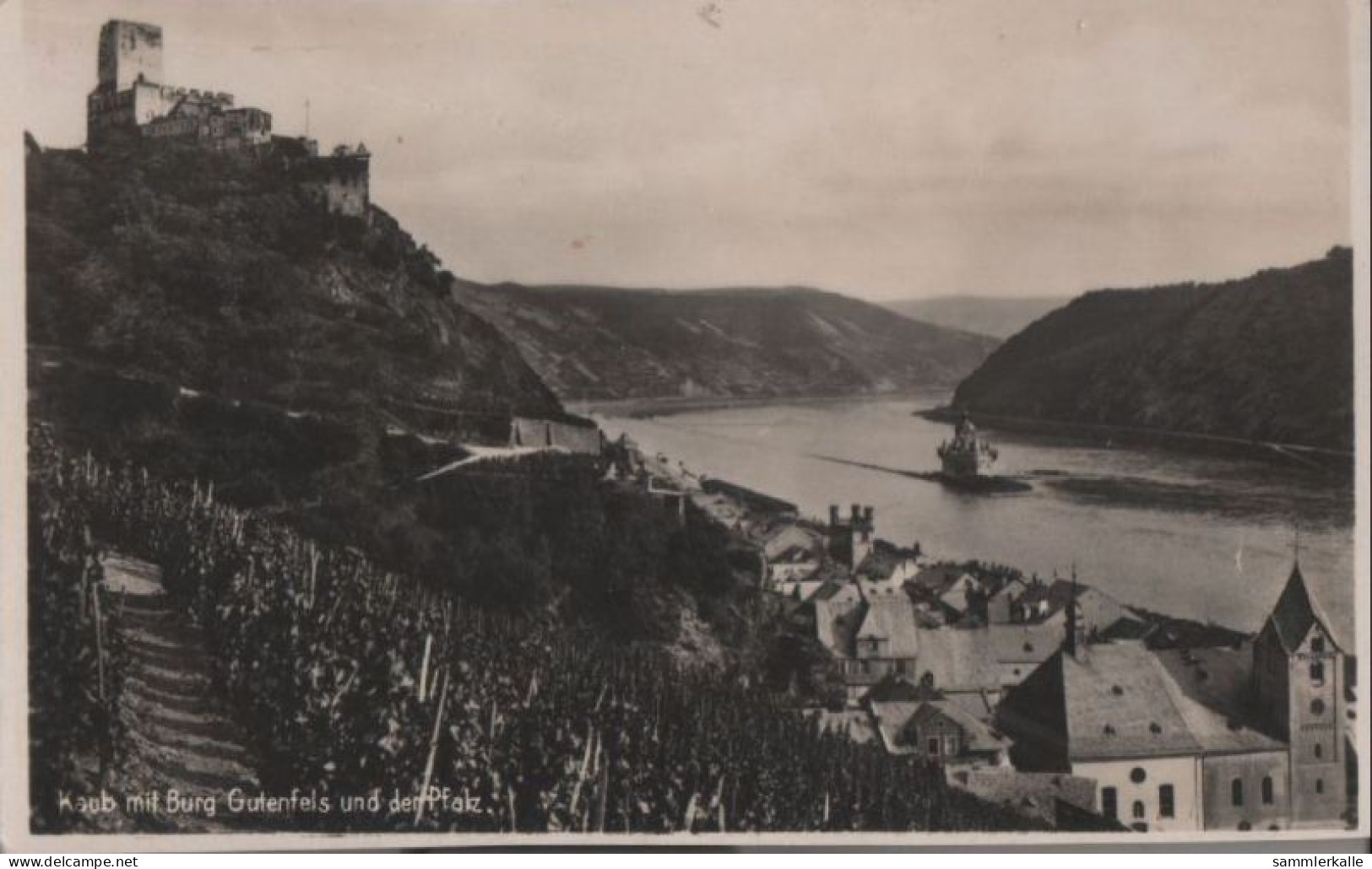 62140 - Kaub - Mit Burg Gutenfels Und Der Pfalz - Ca. 1940 - Kaub