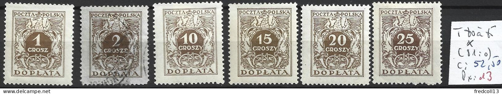 POLOGNE Taxe 80 à 85 * ( 81 Oblitéré ) Côte 52.50 € - Postage Due