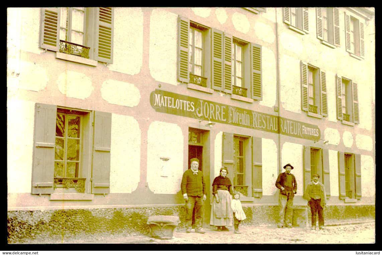 FRANCE - Matelottes Jorre Florentin Restaurateur - Fritures(Ed. B. Guilleminot, Boespflug & Cie)  Carte Postale - Negozi