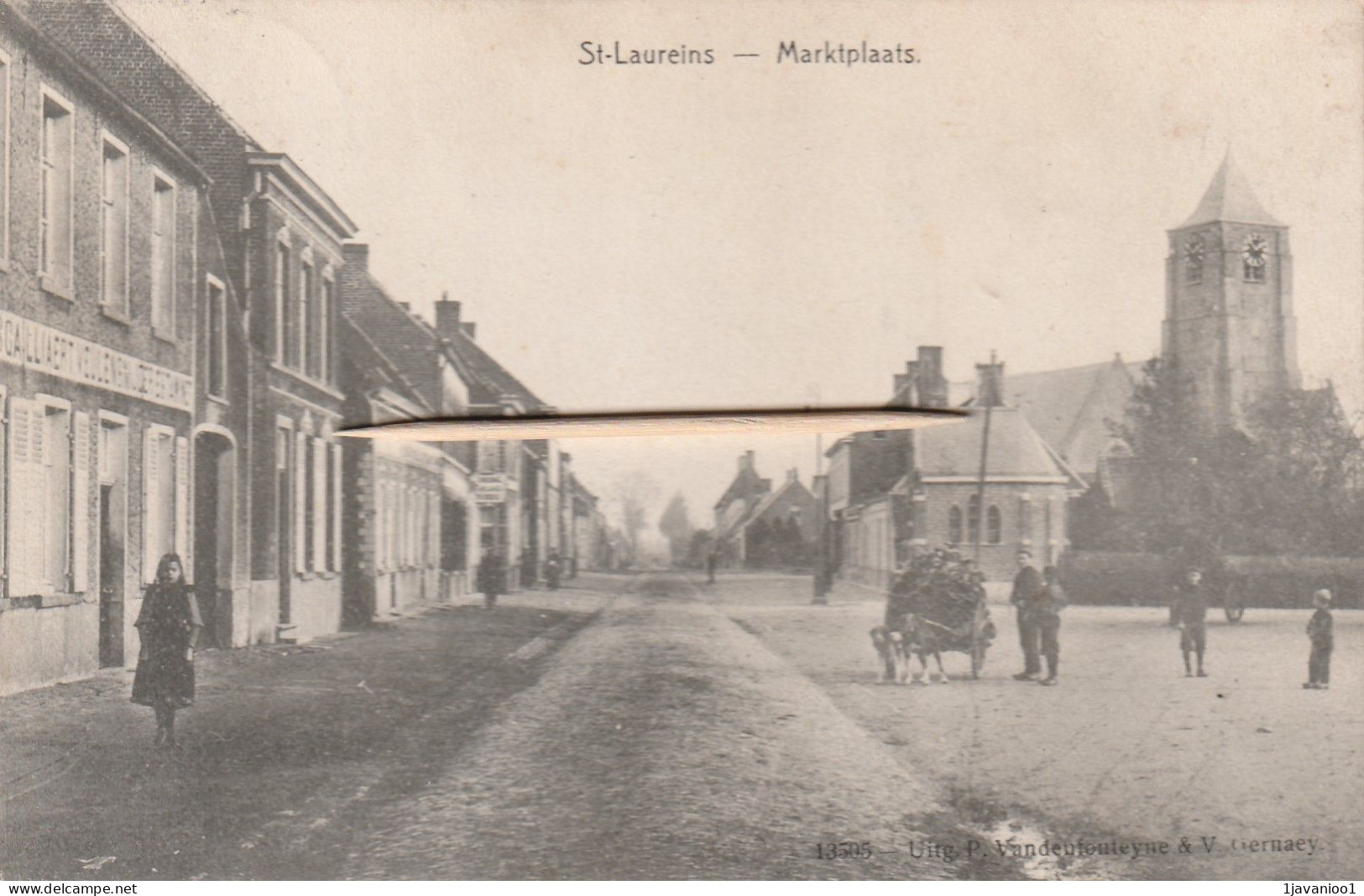 Sint-Laureins, Marktplaats,  2 Scans - Sint-Laureins