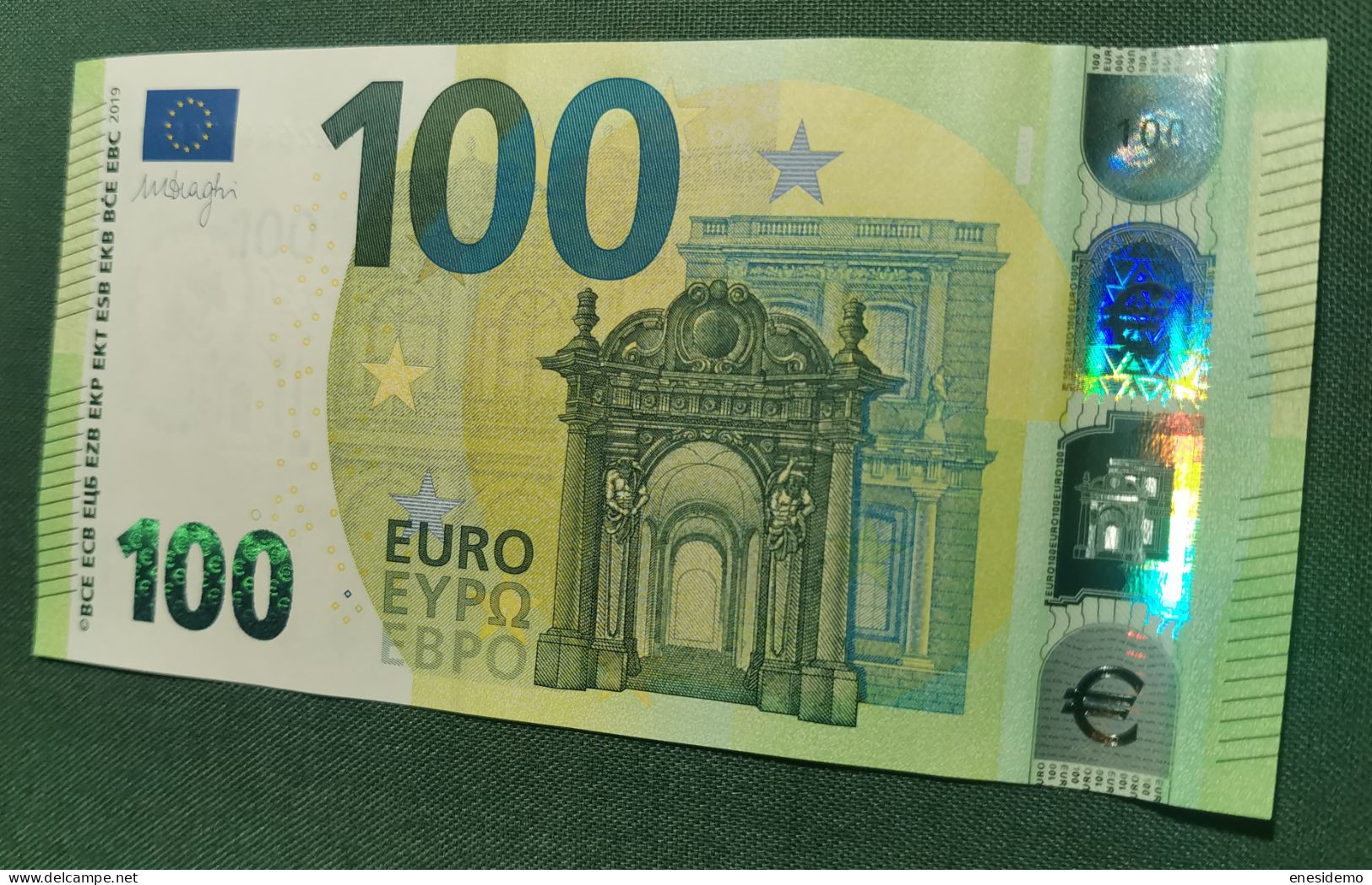 100 EURO SPAIN 2019  DRAGHI V003A1 VA SC UNCIRCULATED  PERFECT - 100 Euro