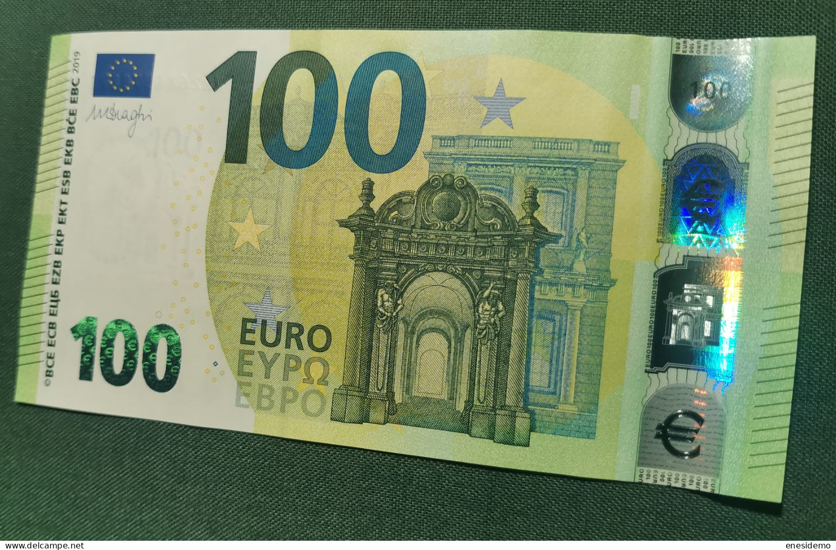 100 EURO SPAIN 2019  DRAGHI V003A1 VA SC UNCIRCULATED  PERFECT - 100 Euro