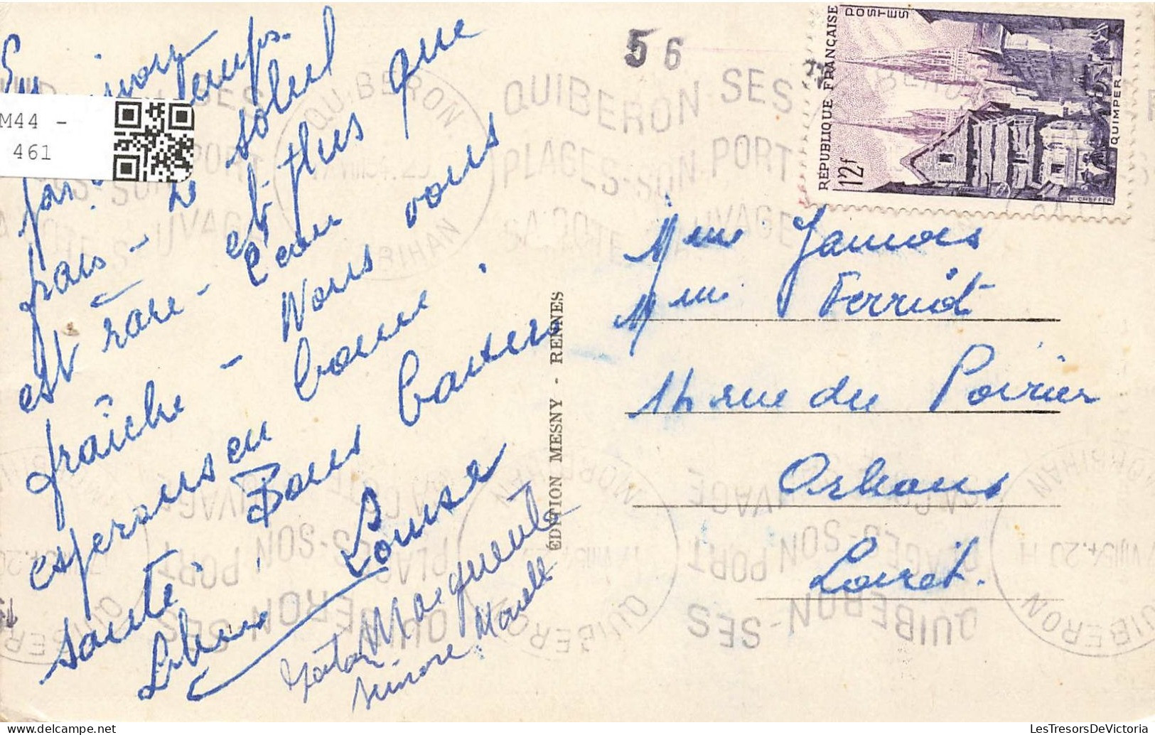 FRANCE - Auray - Sainte Anne D'Auray -La Basilique Et La Fontaine - Colorisé - Carte Postale Ancienne - Auray
