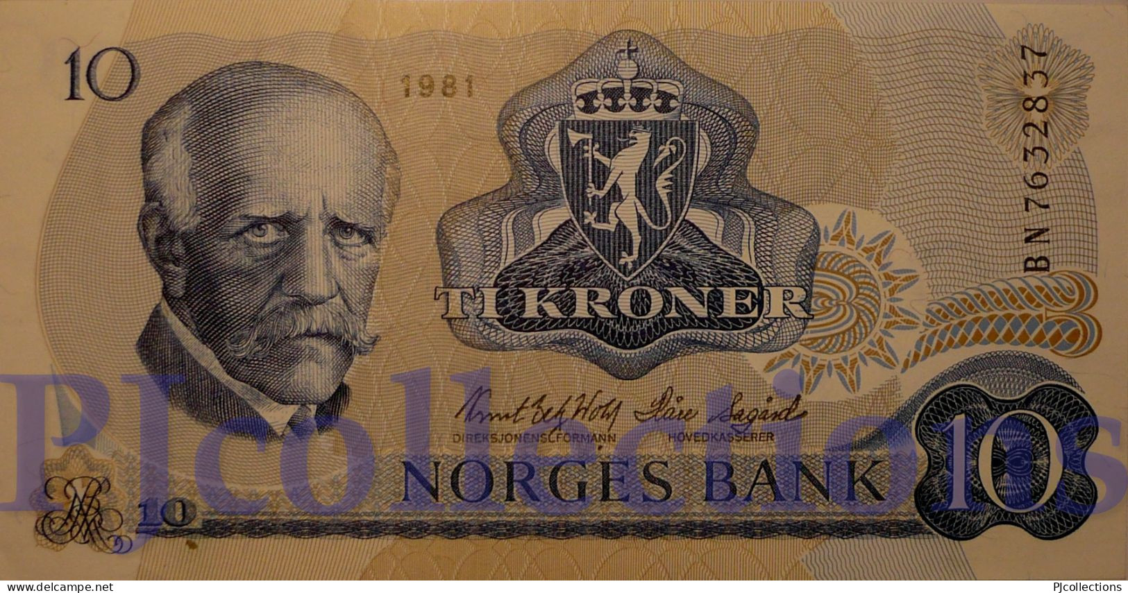 NORWAY 10 KRONER 1981 PICK 36c AUNC - Norway