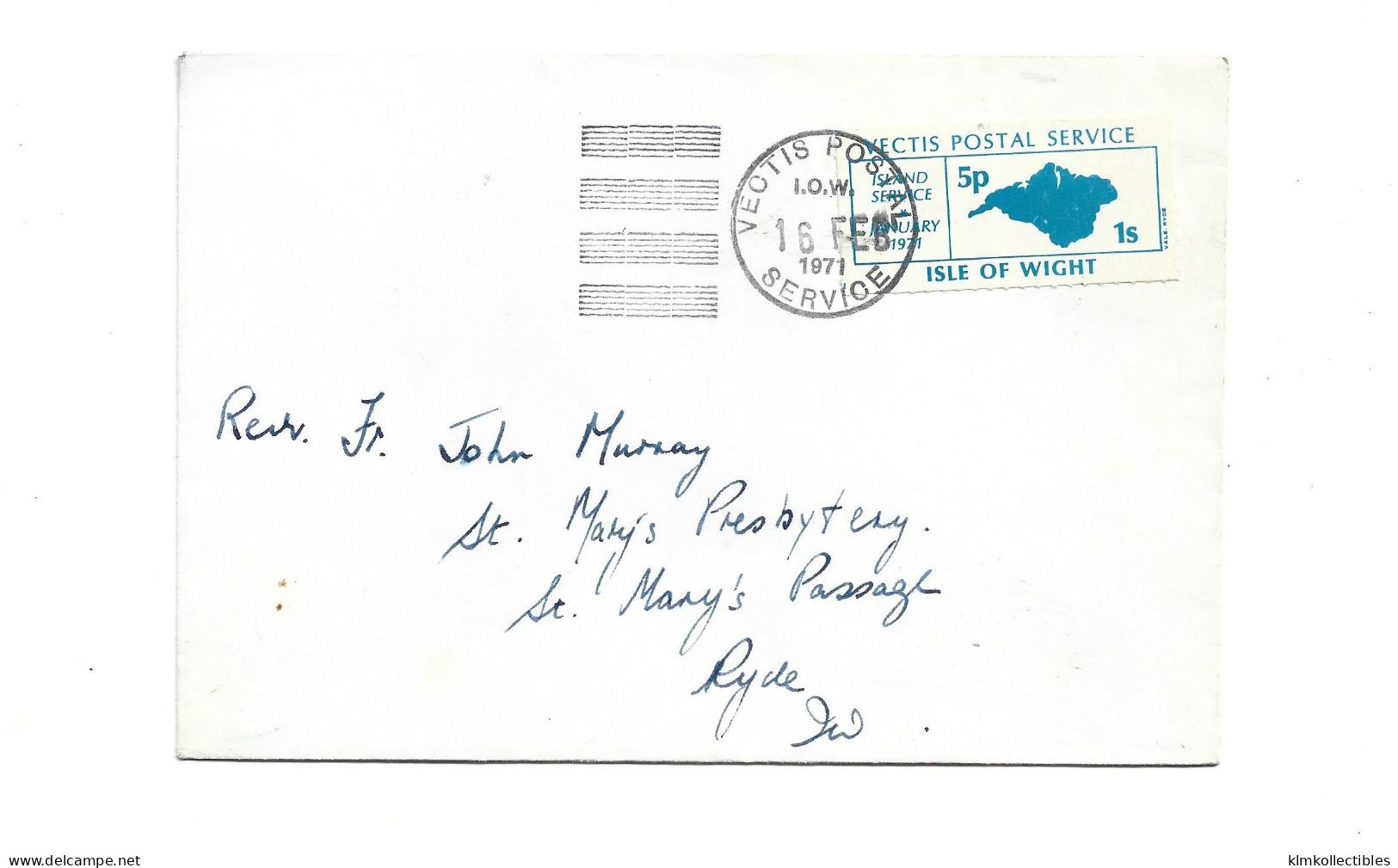 GREAT BRITAIN UNITED KINGDOM UK ENGLAND - ISLE OF WIGHT LABEL & POSTMARK & VECTIS POSTAL SERVICE ISLAND SERVICE - Local Issues