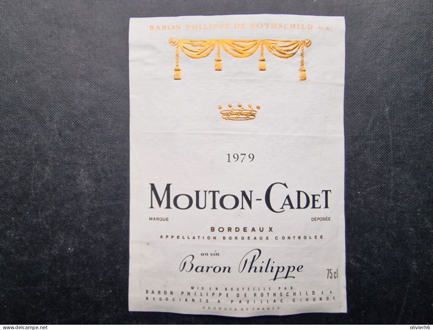 LOT 8 ETIQUETTES DE VIN (M23XX) MOUTON CADET CHÂTEAU CLERC MILON (11 Vues) PAUILLAC - Bordeaux