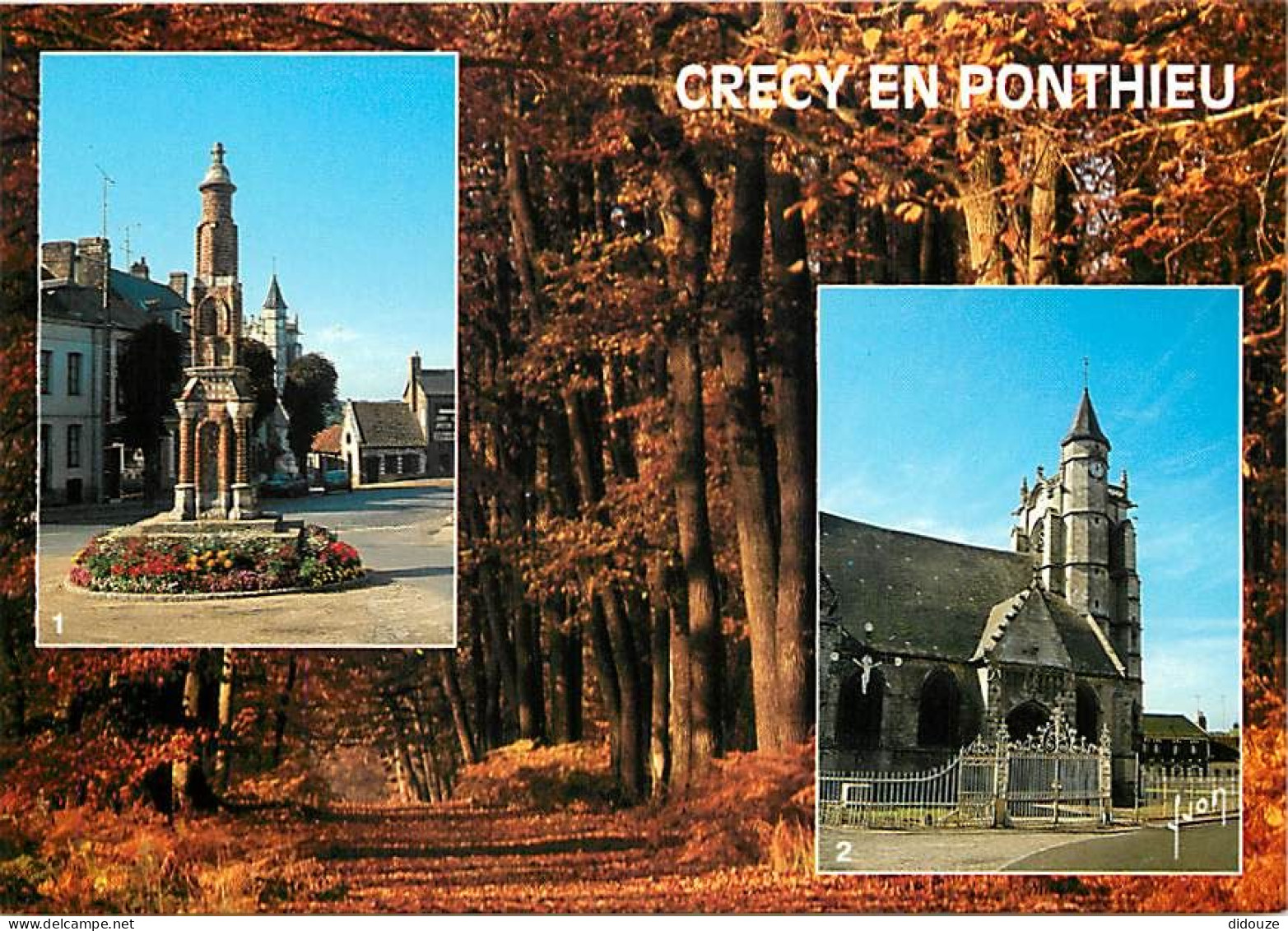80 - Crecy En Ponthieu - Multivues - La Lanterne Des Morts - L église - Carte Neuve - CPM - Voir Scans Recto-Verso - Crecy En Ponthieu