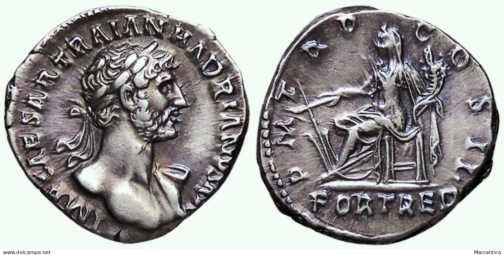 HADRIAN. AD 117-138. AR Denarius. Rome, Struck C. AD 118. - The Anthonines (96 AD Tot 192 AD)