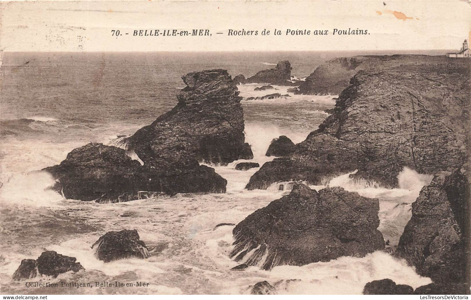 FRANCE - Belle Isle - Rochers De La Pointe Aux Poulains - Carte Postale Ancienne - Belle Ile En Mer