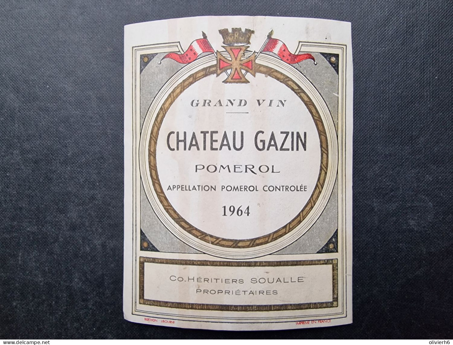 LOT 5 ETIQUETTES DE VIN (M23XX) Château LA FLEUR PETRUS CLOS LACOMBE GAZIN DE SALES (7 vues) POMEROL