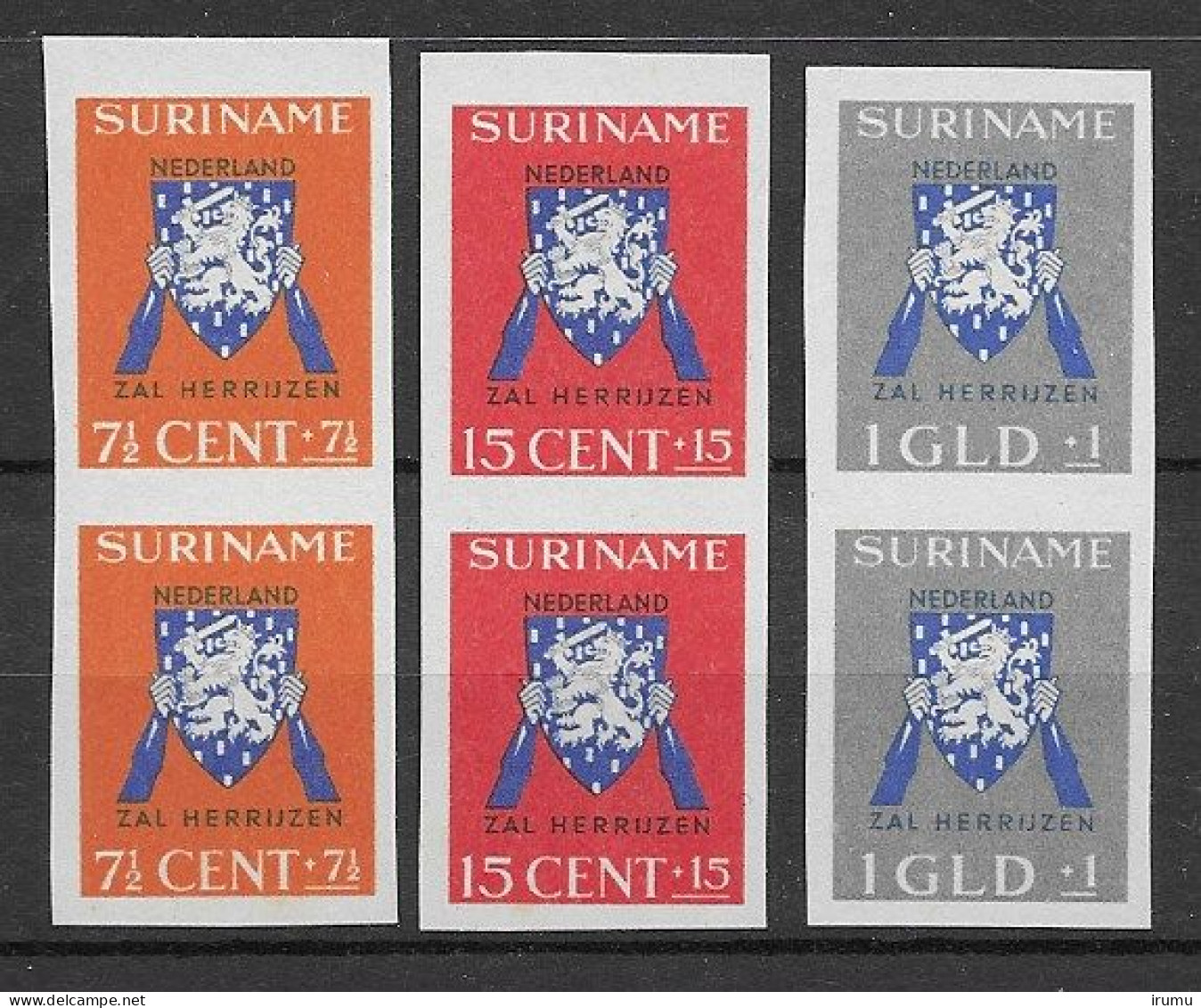 Suriname 1941, NVPH 197-9 In Ongetande Paren  (SN 2675) - Suriname ... - 1975