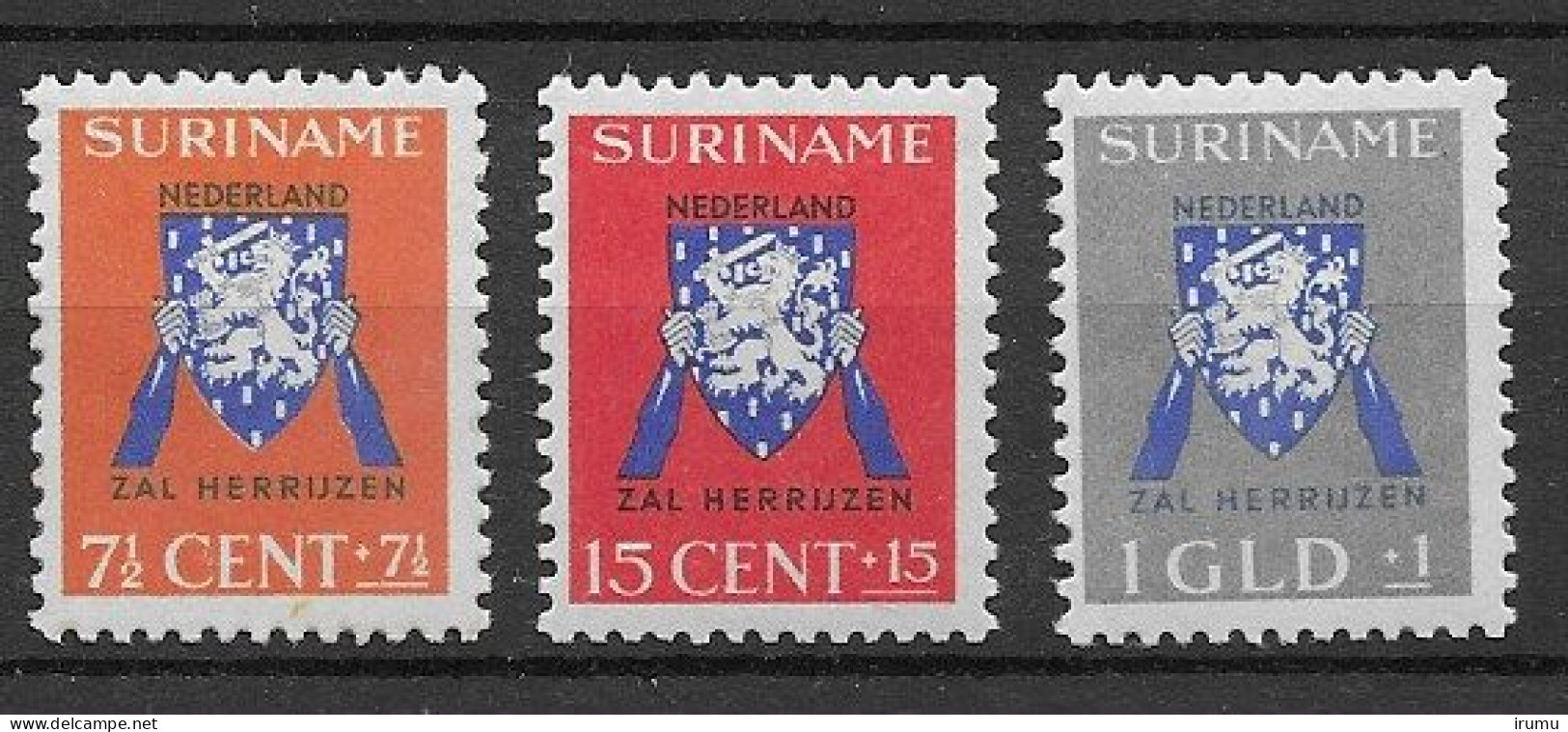 Suriname 1941, NVPH 197-9 MH, Kw 45 EUR (SN 2676) - Suriname ... - 1975