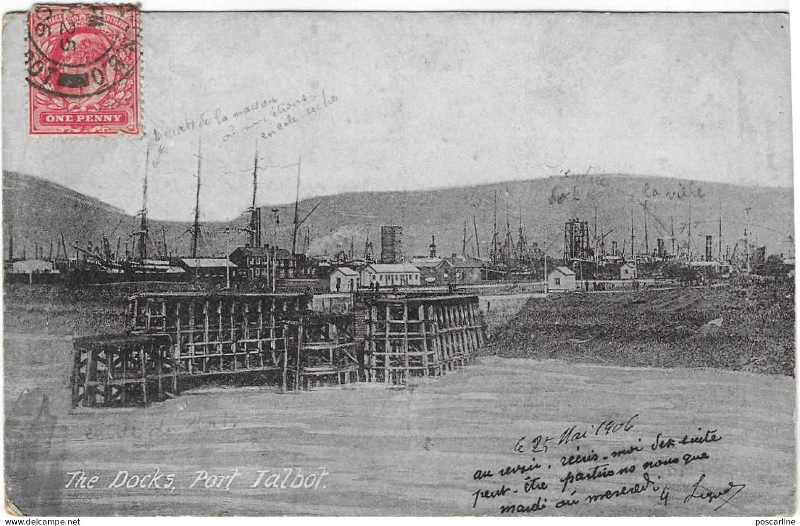 Wales, Glamorgan, Port Talbot , The Docks ,1905, 2 Scans - Glamorgan