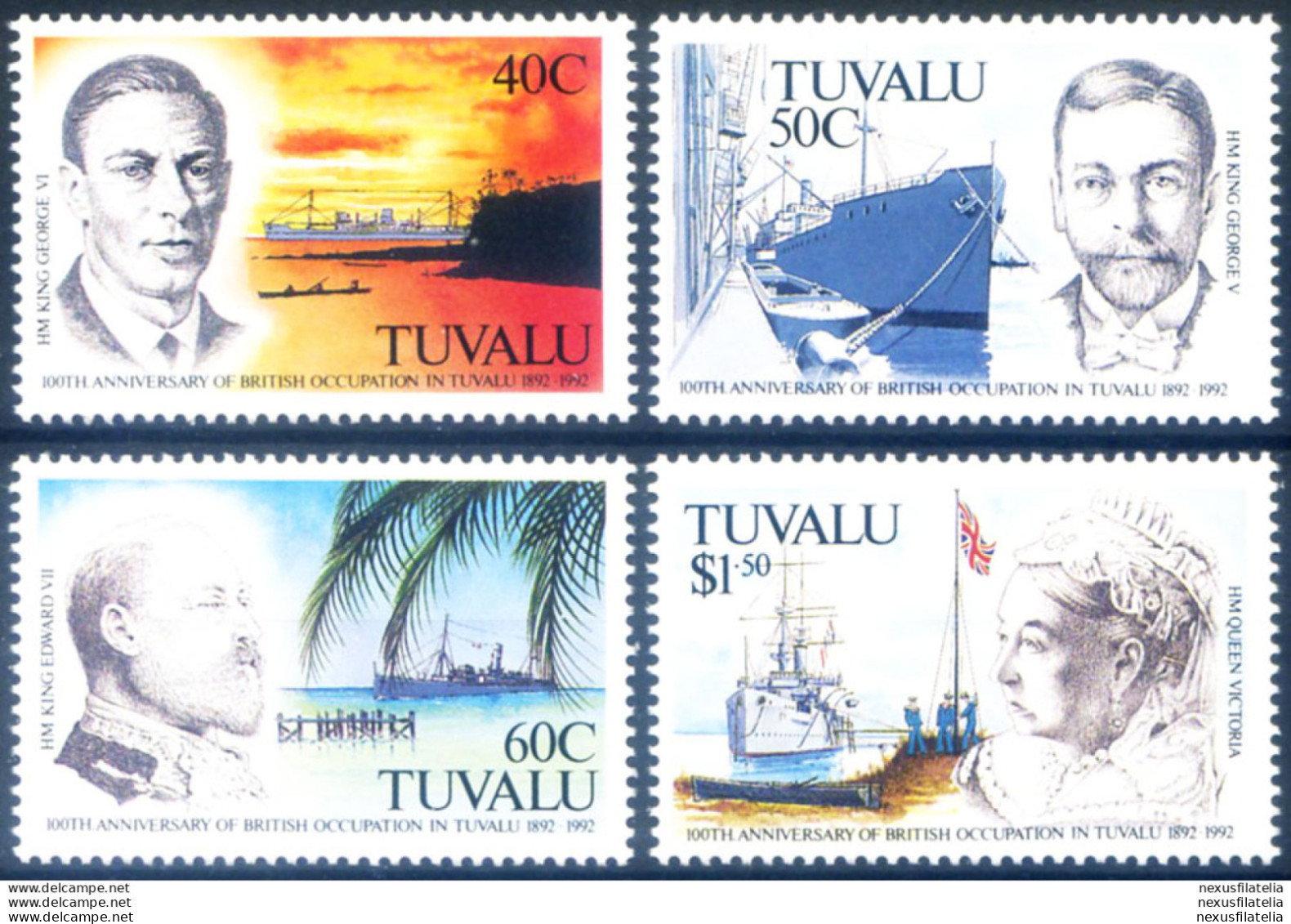 Occupazione Britannica 1992. - Tuvalu (fr. Elliceinseln)